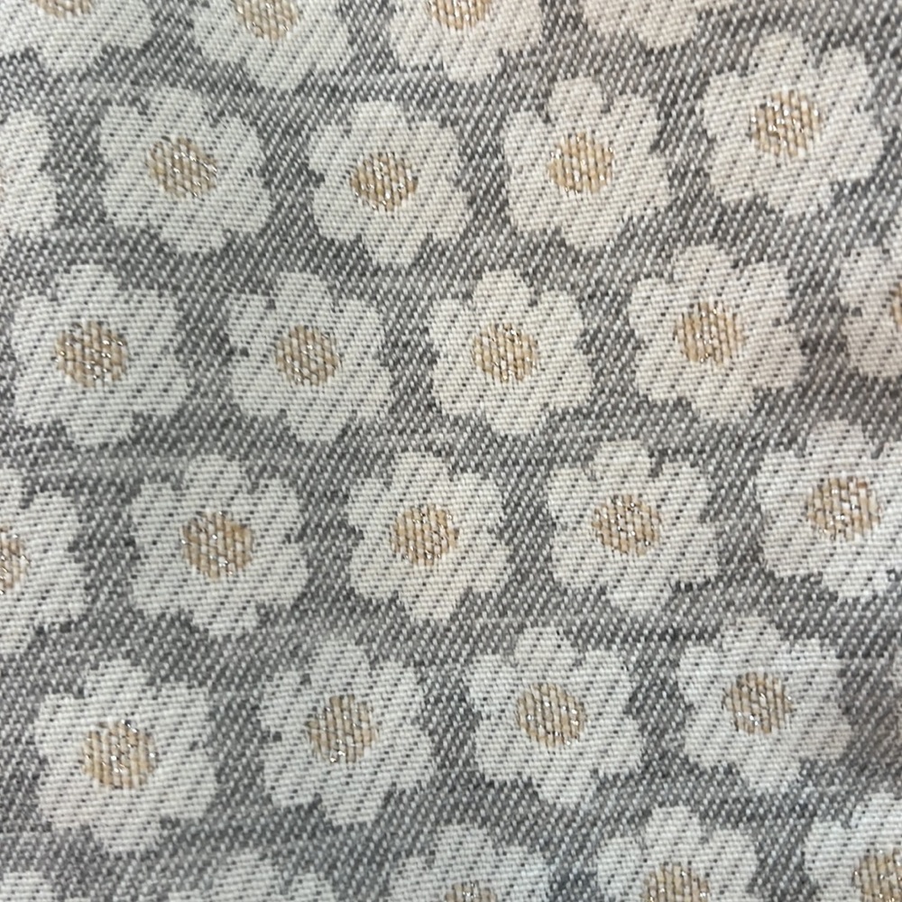 New Mayoral Baby Girls Daisy Jacquard Grey and Gold Metallic Party Holiday Dress - Picture 3 of 6